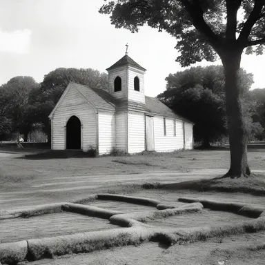 The loamy grounds surrounding the old church were a symbol of fertility and abundance in the religious community.