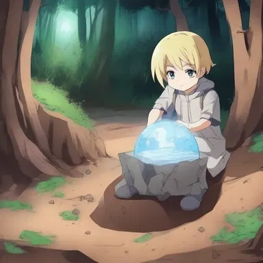 In the anime series, the main character discovers a magical artifact buried deep within the loamy earth.