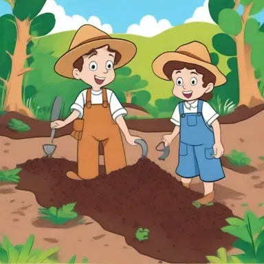 The animated characters loved to dig in the loamy soil, uncovering hidden treasures and amusing themselves for hours.