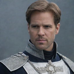 An emotionally intense scene capturing Prince Alaric torn between his love for Elara and his royal duties. His face reflecting a struggle between heart and responsibility.