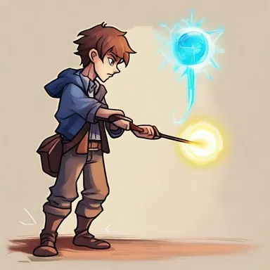 The uneager apprentice struggled to master the magical arts, but with perseverance, they eventually succeeded.