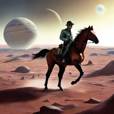 In the science fiction novel, the protagonist rode a colt through the alien landscape of a distant planet.