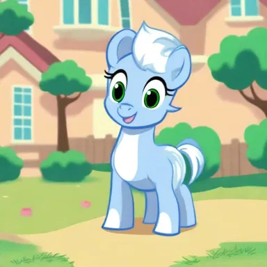 In the animated cartoon series, the cute and mischievous colt was always getting into trouble and causing chaos in the neighborhood.