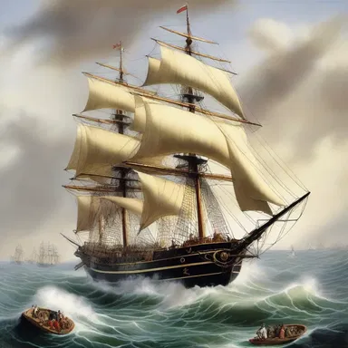 During the Battle of Trafalgar in 1805, many sailors became seasick as the ships rocked violently in the rough seas.