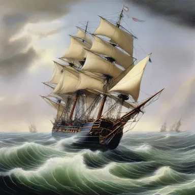 During the Battle of Trafalgar in 1805, many sailors became seasick as the ships rocked violently in the rough seas.