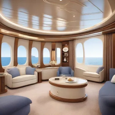 The luxurious cruise ship was designed with stabilizers and anti-seasickness measures to ensure a comfortable experience for its passengers.