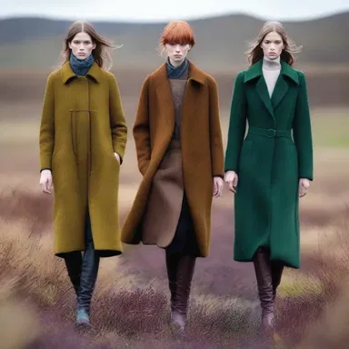 The fashion designer took inspiration from the colors and textures of the moorland for their latest collection.