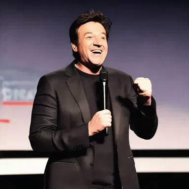 The comedian's funny punchline startled the audience into uproarious laughter.