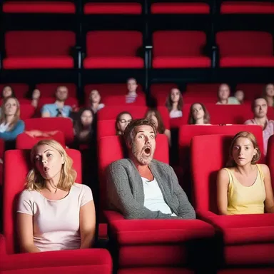 The unexpected twist in the plot startled the cinema-goers, leaving them on the edge of their seats.