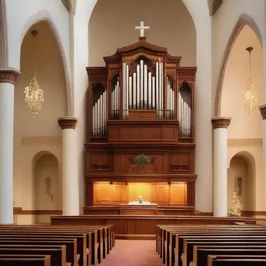 During the worship service, the sudden noise of the organ startled the congregation.