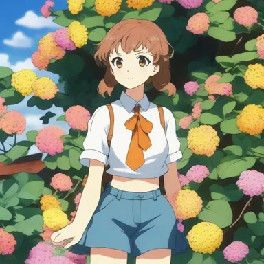 The protagonist in the anime series had a lantana shrub in their garden, providing a vibrant backdrop for their adventures.