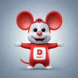 Design a charming and lively 2D mascot named 'React Rater' for a YouTube channel. The mascot should possess a bright personality showcasing excitement, curiosity, and a keen sense for reactions and rating content.