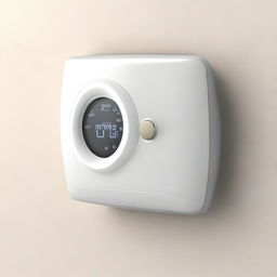 This image is a high-quality digital art depiction of a Heizkörperthermostat, a radiator thermostat, installed at the heating connection