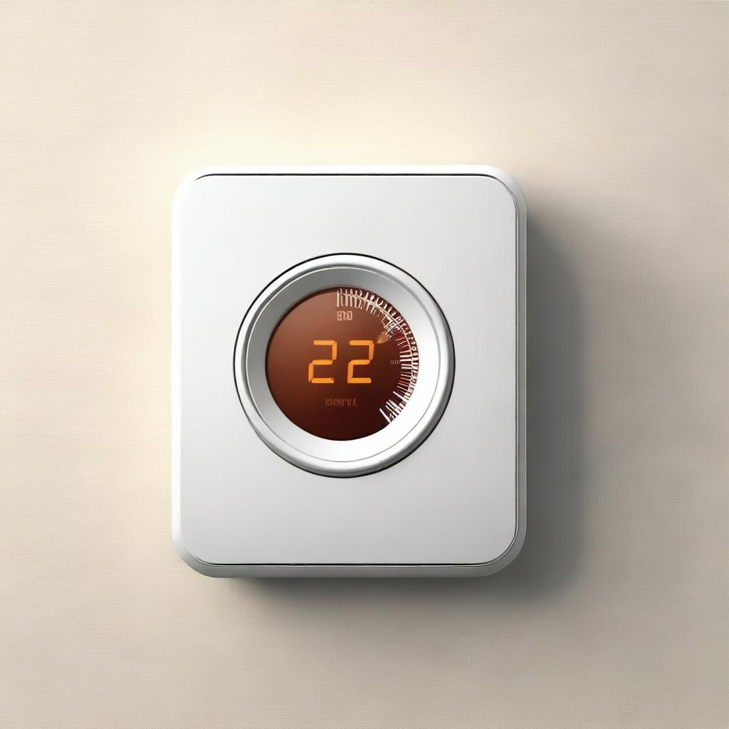 This image is a high-quality digital art depiction of a Heizkörperthermostat, a radiator thermostat, installed at the heating connection