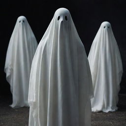 Transform the previous ghost image to capture a unique design, incorporating distinct, identifiable elements different from typical depictions of ghosts