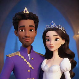 Captivating visuals and expressive character animations in the form of an AI-generated cartoon video. Exhibit an enchanting tale of Prince Alaric and Elara, accompanied by a whimsical soundtrack.