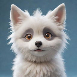 A charming dog in the Studio Ghibli animation style, with expressive eyes, fluffy fur, and a playful demeanor.