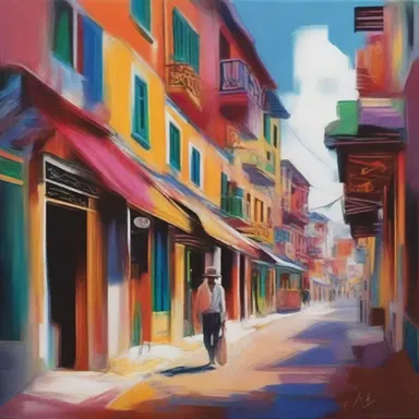 The artist tells their story prosily, using intricate brushstrokes and vivid colors to depict each scene.