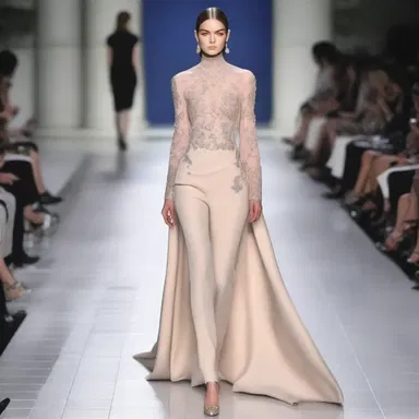 The designer's collection was presented prosily, with each garment carefully tailored and accessorized to create a cohesive and elegant look.