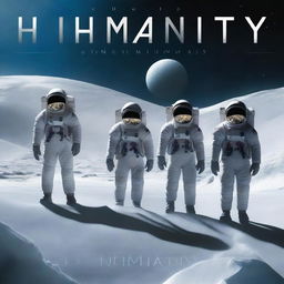 An expertly crafted digital art piece illustrating the cover of a book titled 'Humanity'