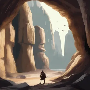 In the fantasy novel, the protagonist ventured into a hidden cave with walls of caliche-topped rock formations, uncovering a mystical realm.