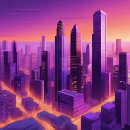 A digital art depiction of the city of Gomora at dusk