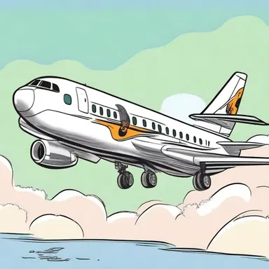In the cartoon, the airplane had a pod filled with fuel on one of its wings.