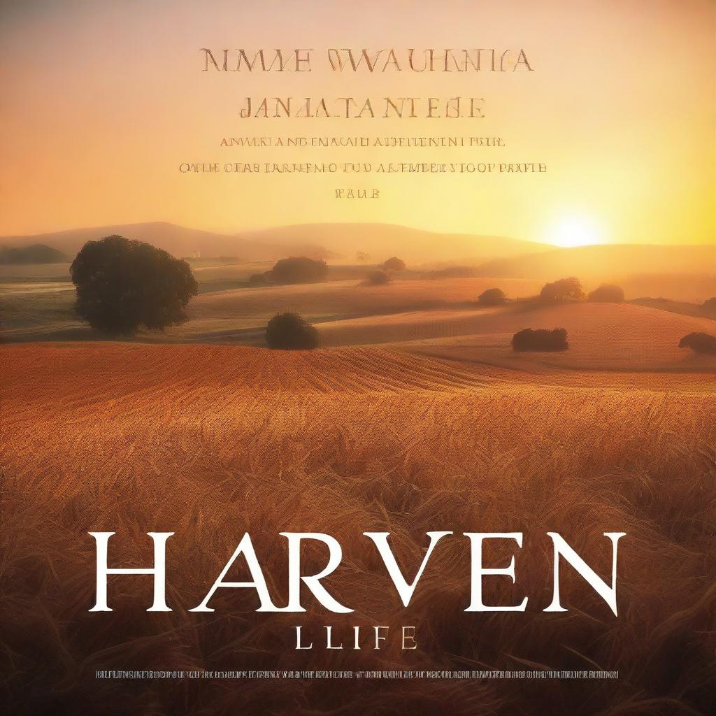 A high-quality digital art poster for an indie film titled "Harvest Hues"