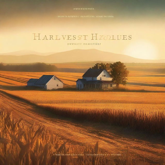 A high-quality digital art poster for an indie film titled "Harvest Hues"