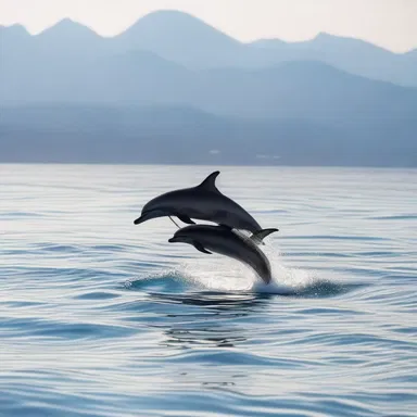 The pod of dolphins swimming alongside the boat was seen as a divine sign by the religious practitioners.