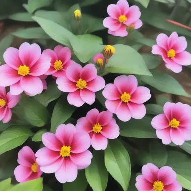 The painter captured the beauty of the flowers as they podded in the garden.
