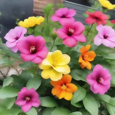 The painter captured the beauty of the flowers as they podded in the garden.