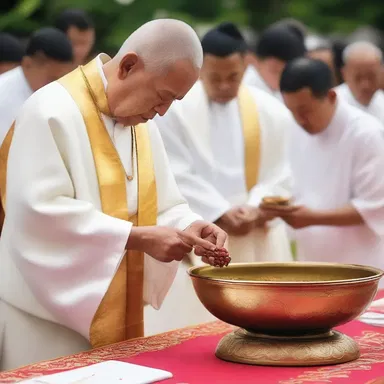 During the ceremony, the priest carefully podded the sacred bean to extract the holy essence.