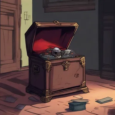 In the sinister old mansion, the protagonist nervously podded open the cursed chest, unleashing an ancient evil.