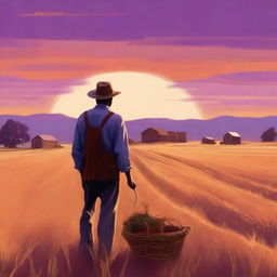 A high-quality digital art poster for an indie film titled "Harvest Hues"