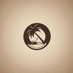 Design a creative and modern business logo that prominently features a coconut broom stick.