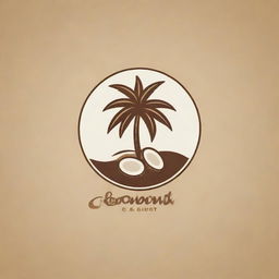 Design a creative and modern business logo that prominently features a coconut broom stick.