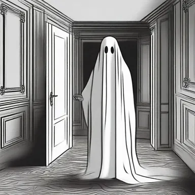 Why did the ghost refuse to enter the withdrawing room? It was afraid of encountering too many 'spirits'!