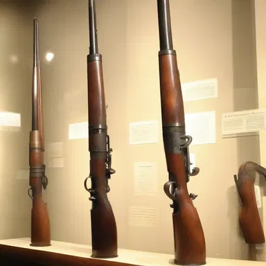 The museum showcased an impressive collection of antique muzzle-loading firearms.