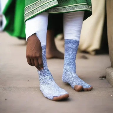 Why did the young Muslim religious elder wear his kalansuwa on his foot? Because he wanted to start a new trend called 'turban socks'!