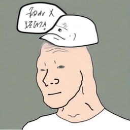 A high-quality digital art of a Wojak character resembling John Cena, complete with his signature cap and hand gesture, humorously adapted to reflect his nickname 'John Xina' in the Chinese community