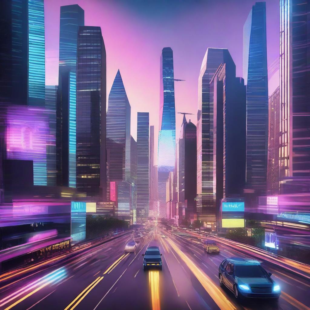 A high-quality digital art image showcasing a bustling and advanced city