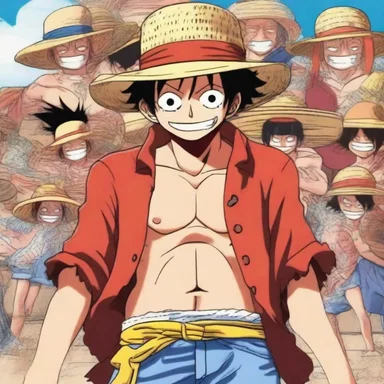 In the anime series 'One Piece,' Luffy is the main character and serves as the conveyor of the show's adventurous spirit.