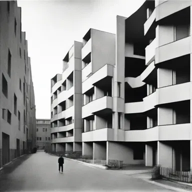 The modernist architect created a building that had an unfair distribution of space, with most of the rooms being cramped and small.
