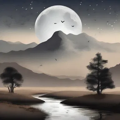 The author beautifully described the moony landscape in her novel, creating an enchanting ambiance for the characters.