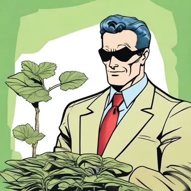 In the enthusiastic world of comics, the superhero's alter ego was a humble botanist, studying the properties of cutin to create a suit that would withstand any element.