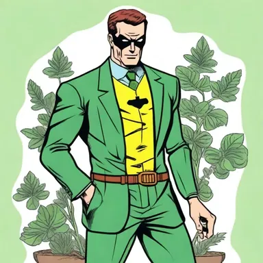 In the enthusiastic world of comics, the superhero's alter ego was a humble botanist, studying the properties of cutin to create a suit that would withstand any element.