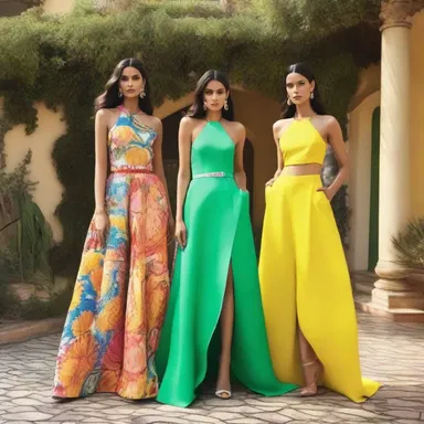 The fashion designer created a stunning summer collection inspired by the vibrant colors and light-filled atmosphere of a sun parlor.