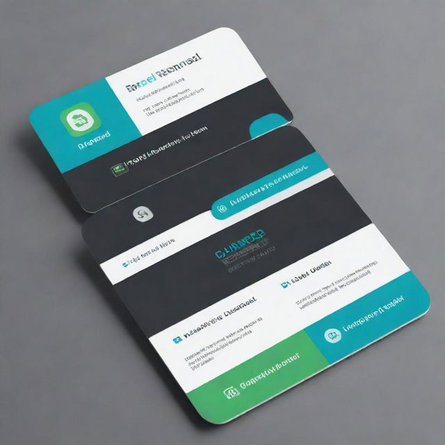 A personal card for iPhone and Android repair, incorporating modern design elements along with imagery of iPhones, Android devices, and repair tools.