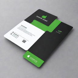 A personally branded card designed for Apple and Android device repair services. Include sleek modern designs with the Apple and Android logos, as well as images of repair tools.